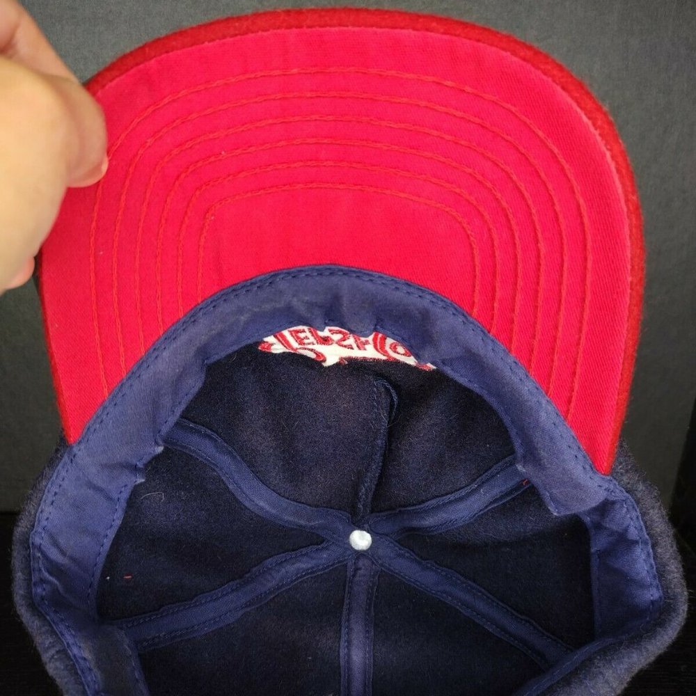 Vintage Pepsi Cola Red Script Wool Snapback Hat - image 5